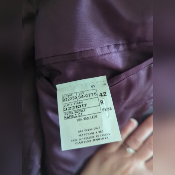 Jack Victor Super 100's  Napoli Black 100% Wool Blazer Sport Coat Jacket 42R - Picture 7 of 8